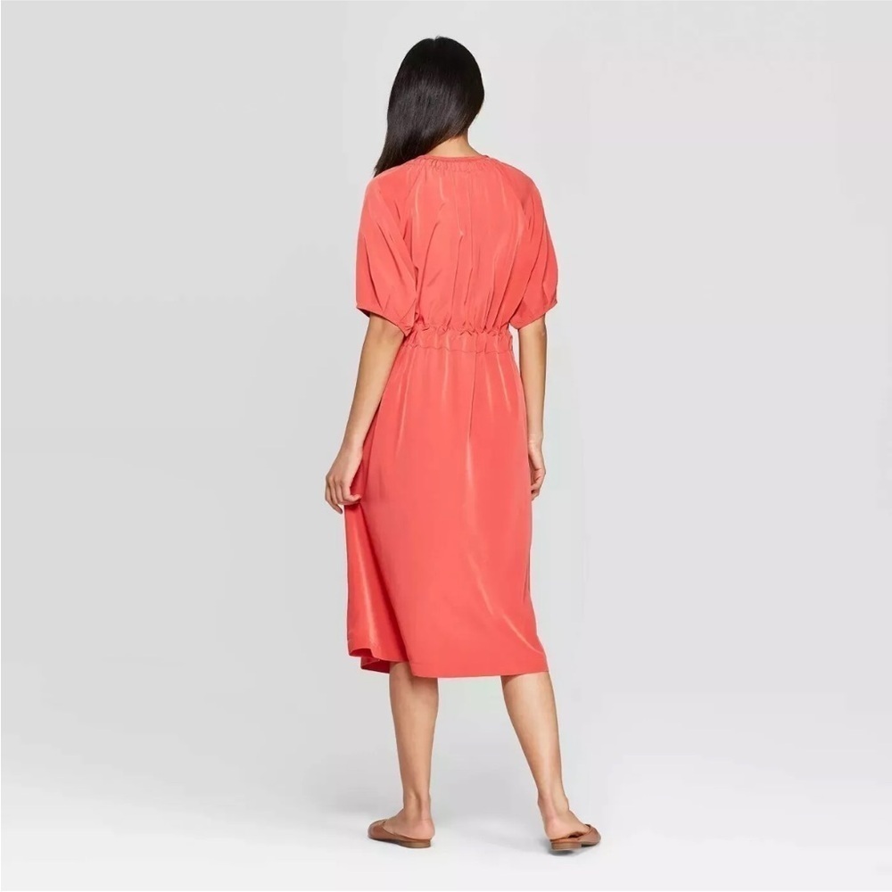 Prologue Coral Midi Dress with Dolman Sleeves - Picture 2 of 12